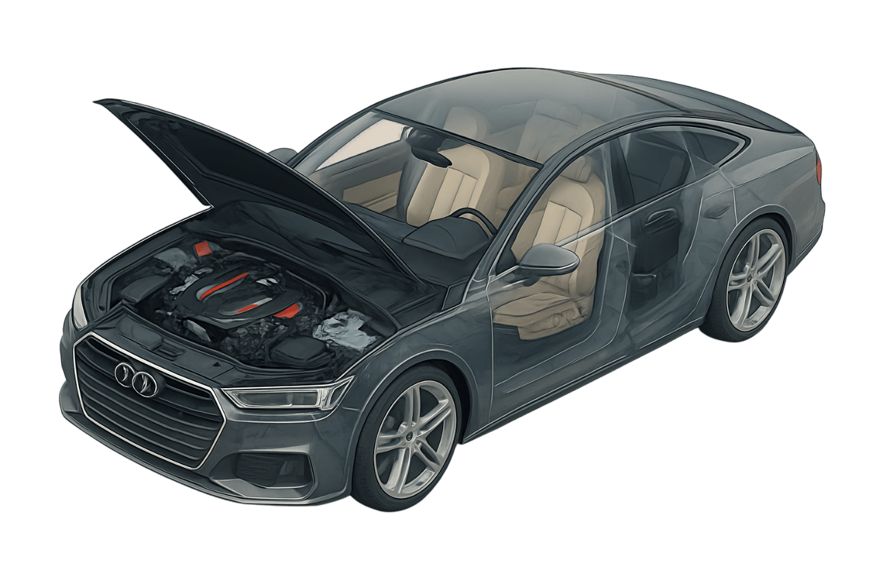 Audi A7 isometrische Illustration (Chevalier)
